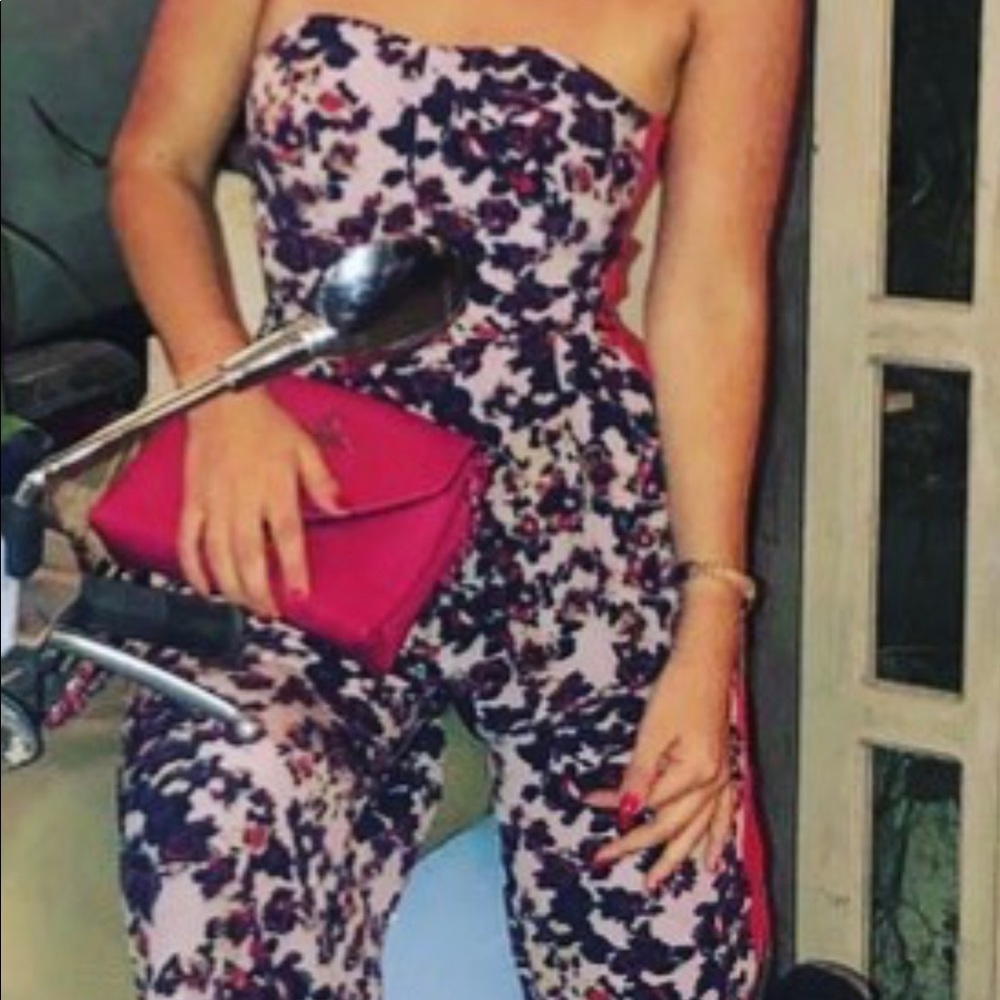 Floral whistles jumpsuit